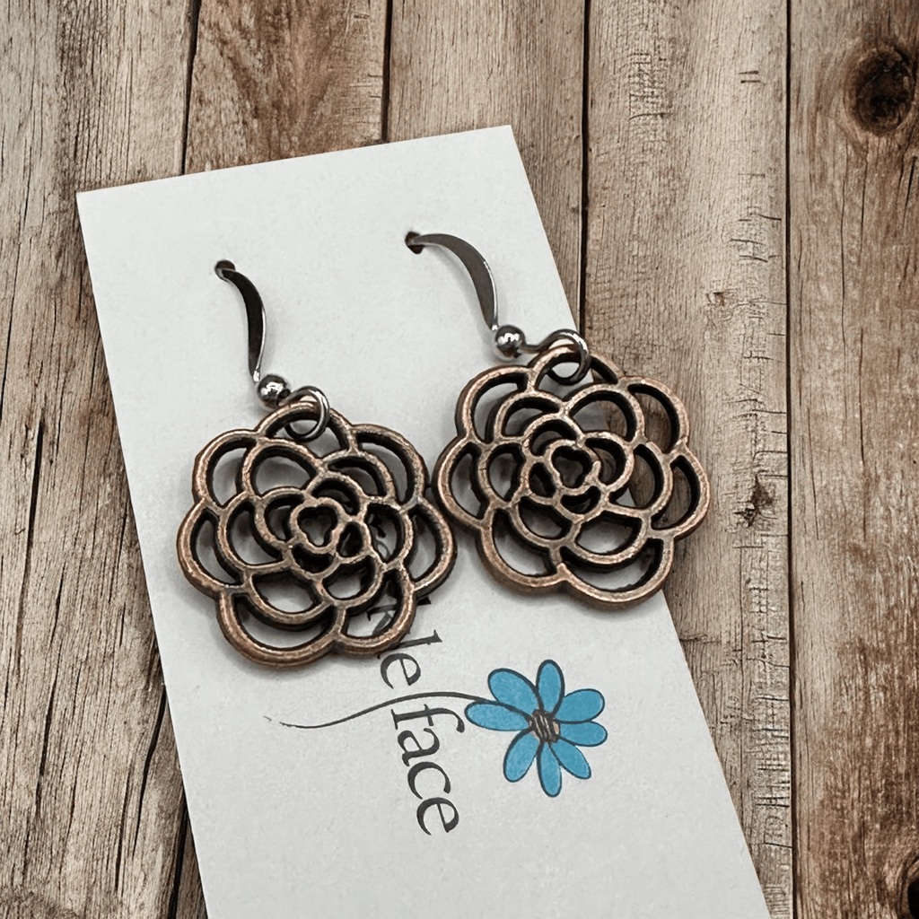 Rose Flower Earrings - Modern Hustle Marketplace