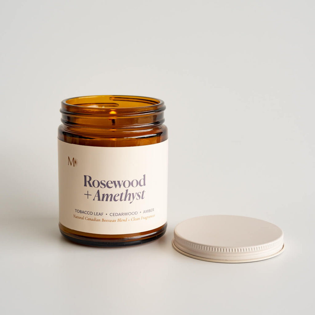 Rosewood + Amethyst Candle Jar - Modern Hustle Marketplace