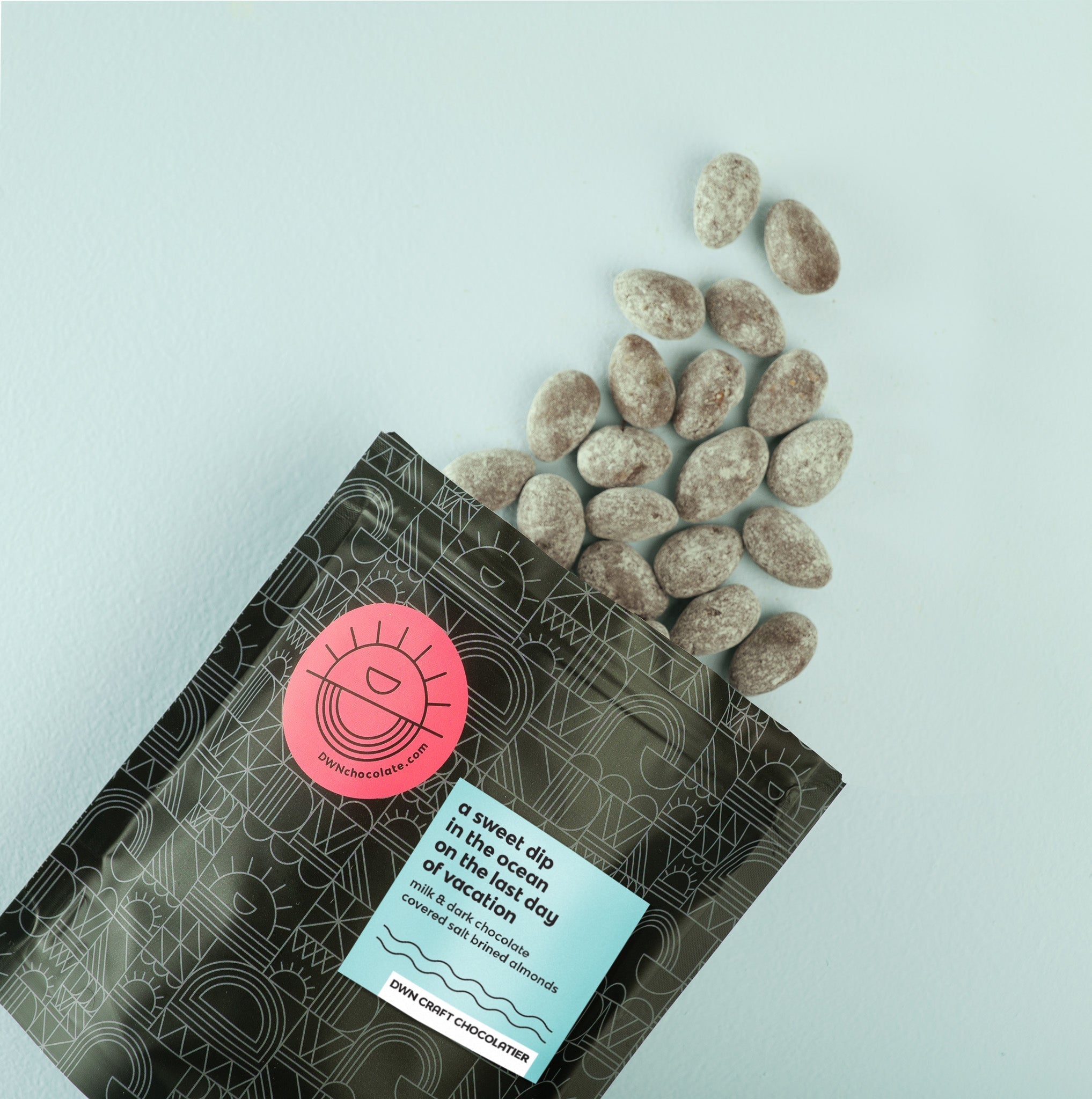 salty almonds bathed in milk chocolate - Modern Hustle Marketplace
