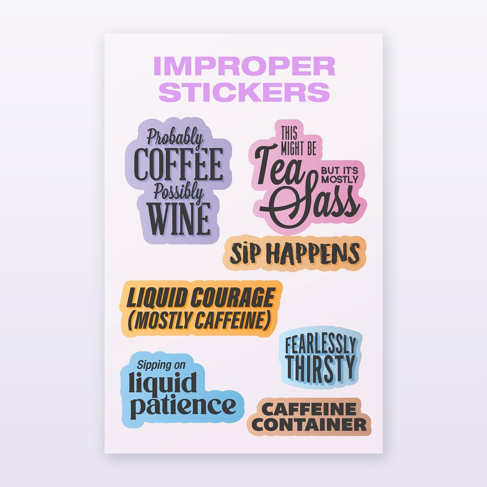 Sassy Bottle/Mug Stickers - Pack 2 - Modern Hustle Marketplace