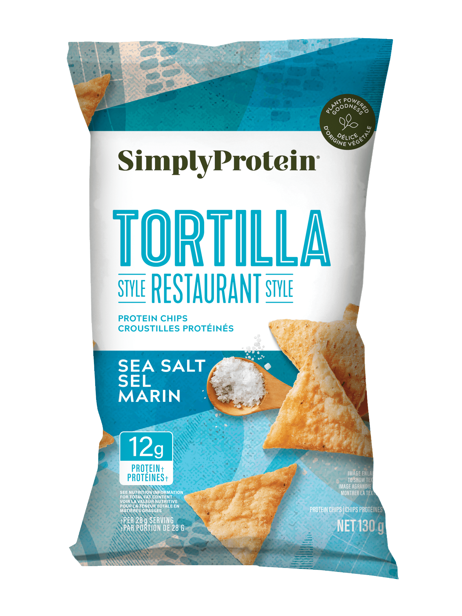 SimplyProtein - Tortilla Chips Sea Salt (130g) - Modern Hustle Marketplace