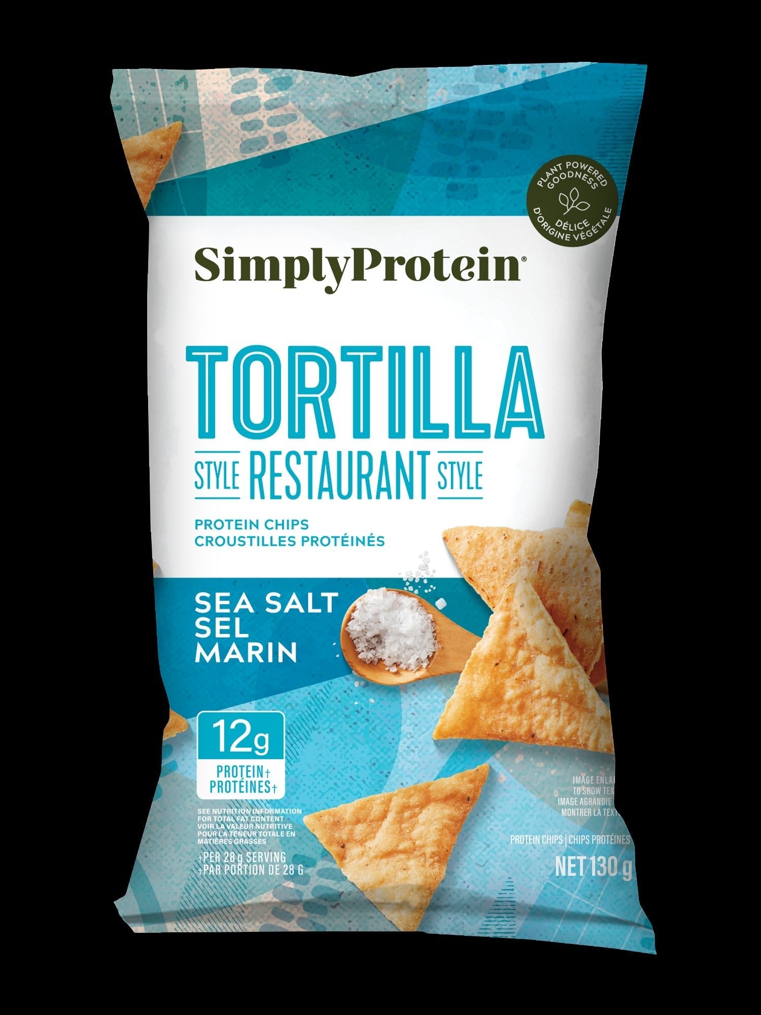 SimplyProtein - Tortilla Chips Sea Salt (130g) - Modern Hustle Marketplace