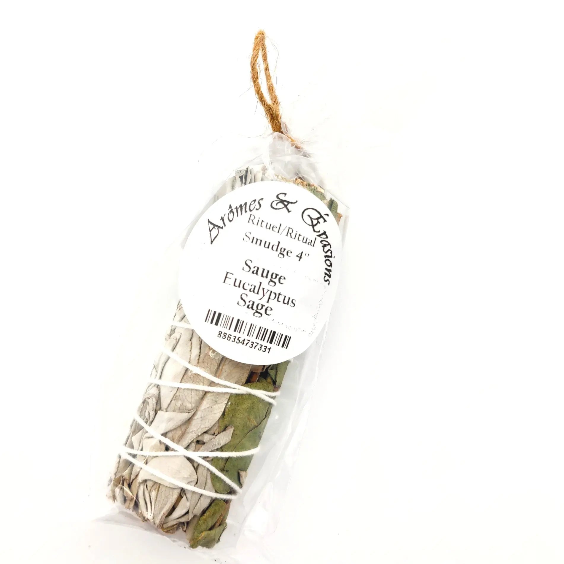 Smudging Incense Stick - White Sage & Eucalyptus - 4" - Modern Hustle Marketplace