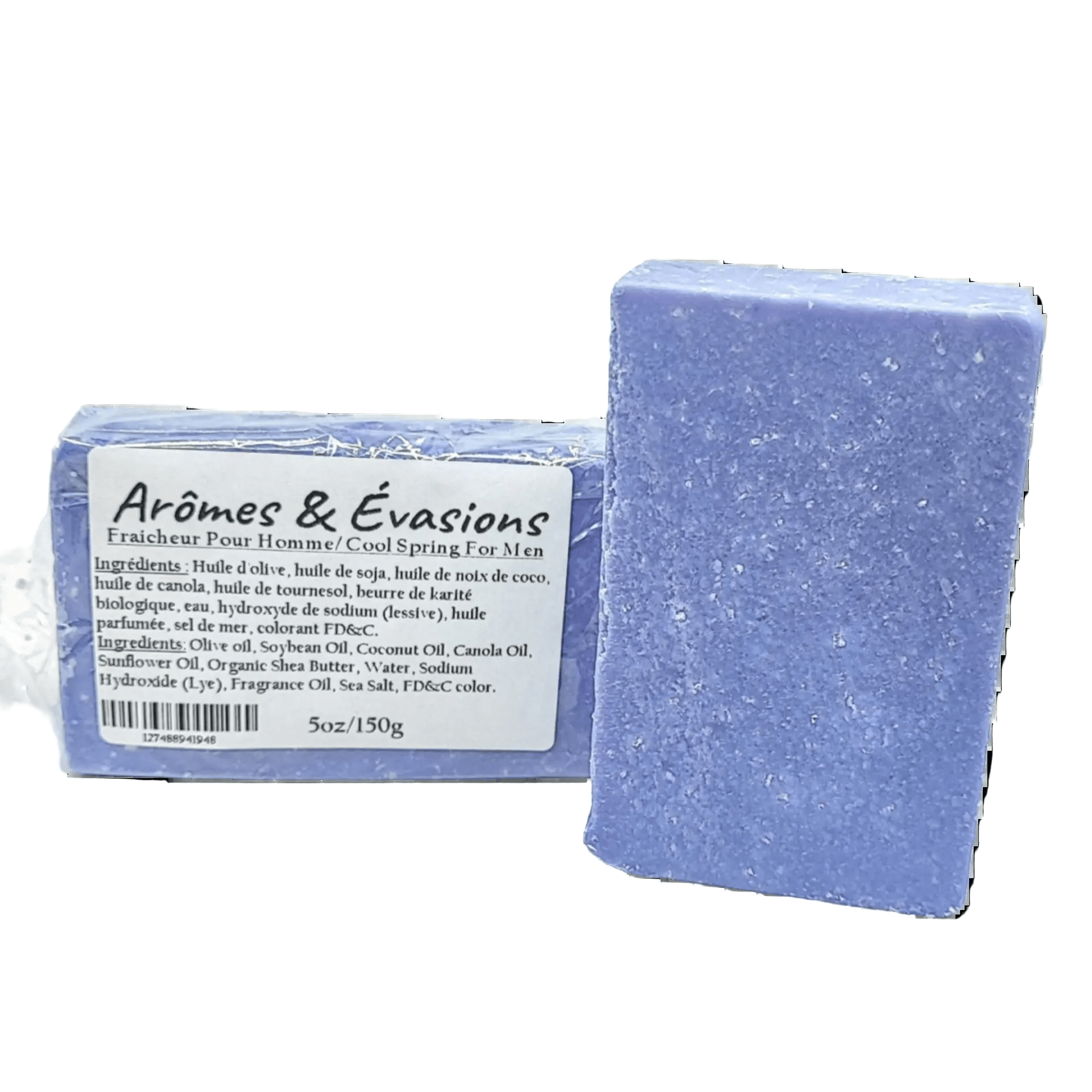 Soap Bar - Cold Process - Exfoliant - Cool Spring - For Men - Modern Hustle Marketplace