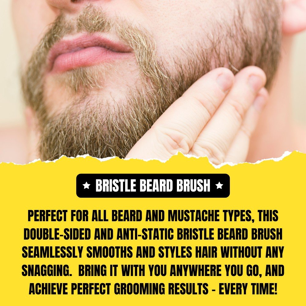 SoulStroker Premium Beard Brush – Dual Bristle Grooming Brush for Styling & Conditioning - Modern Hustle Marketplace
