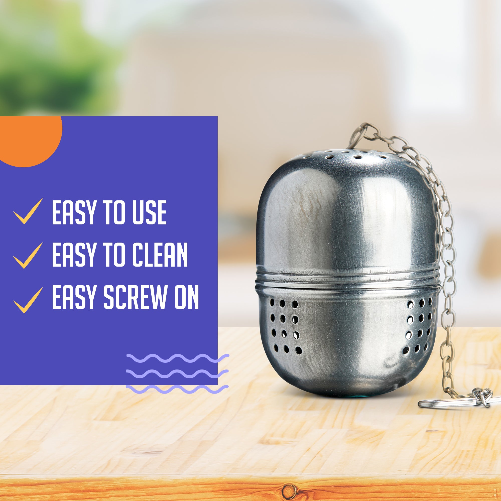 Stainless Steel Tea Ball Strainer for Loose Leaf - Modern Hustle Marketplace