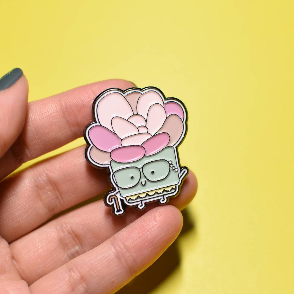 Succulent Granny Enamel Pin - Modern Hustle Marketplace