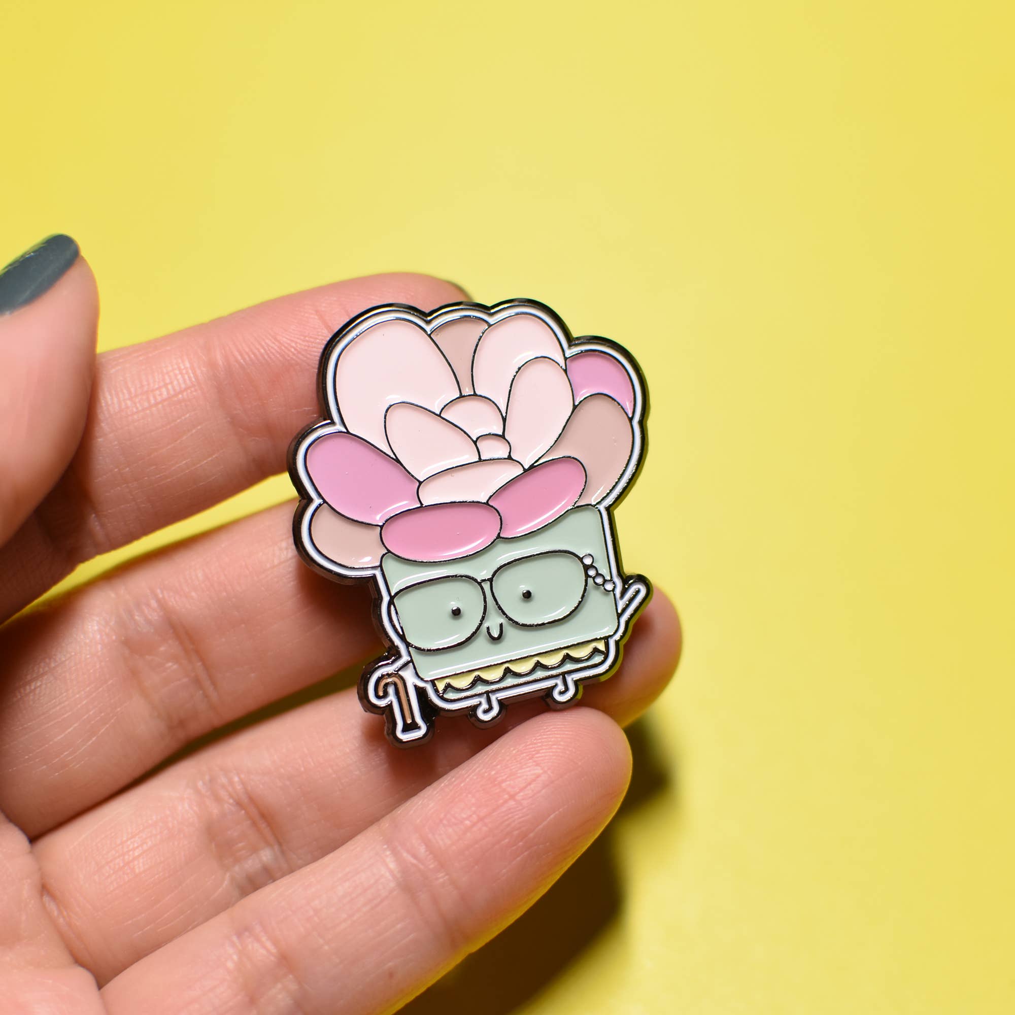 Succulent Granny Enamel Pin - Modern Hustle Marketplace