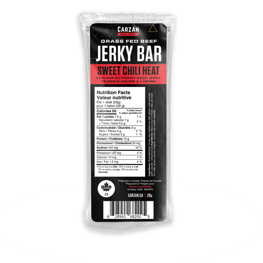 Sweet Chili Heat Grass - Fed Beef Jerky Bars - Modern Hustle Marketplace