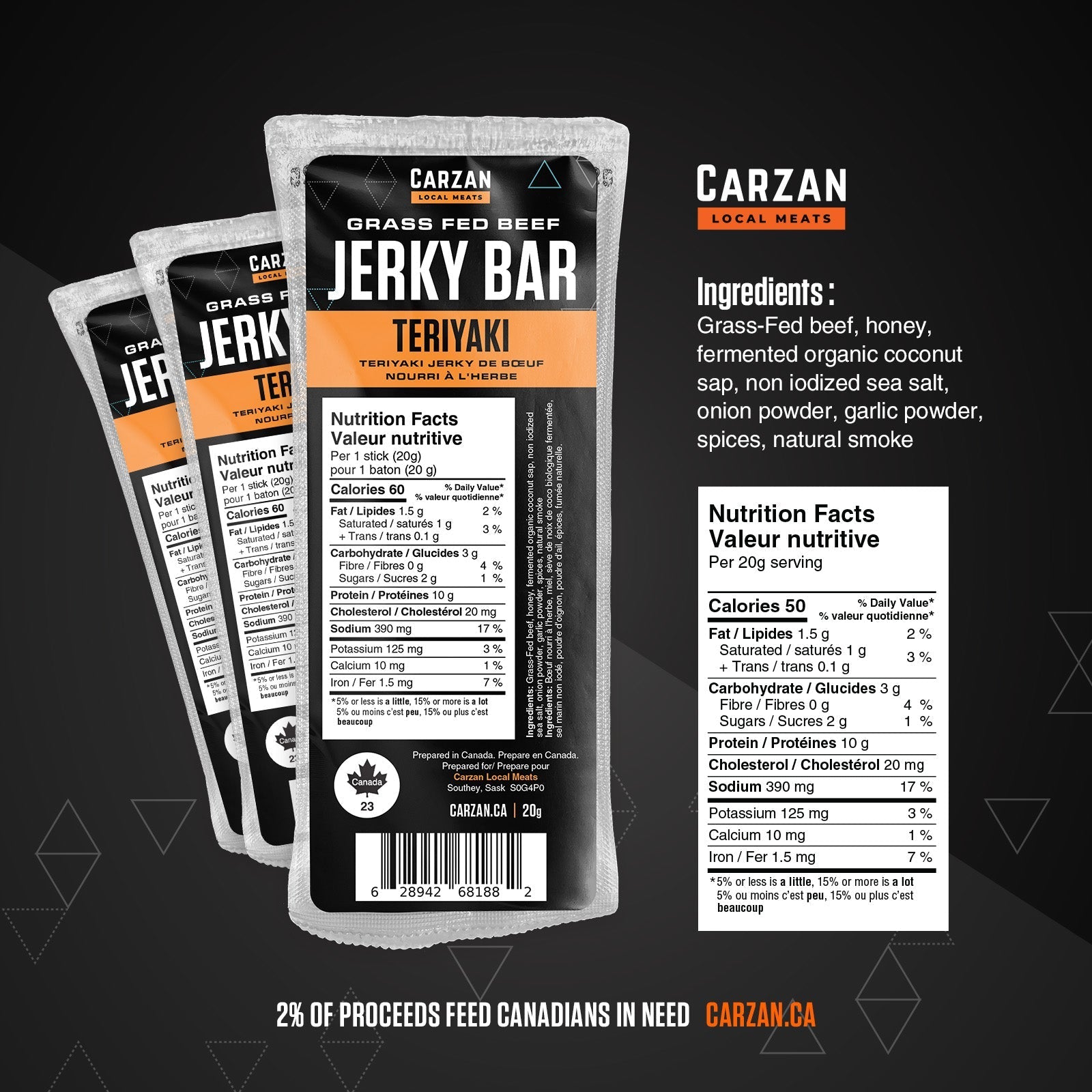 Teriyaki Grass - Fed Beef Jerky Bars - Modern Hustle Marketplace