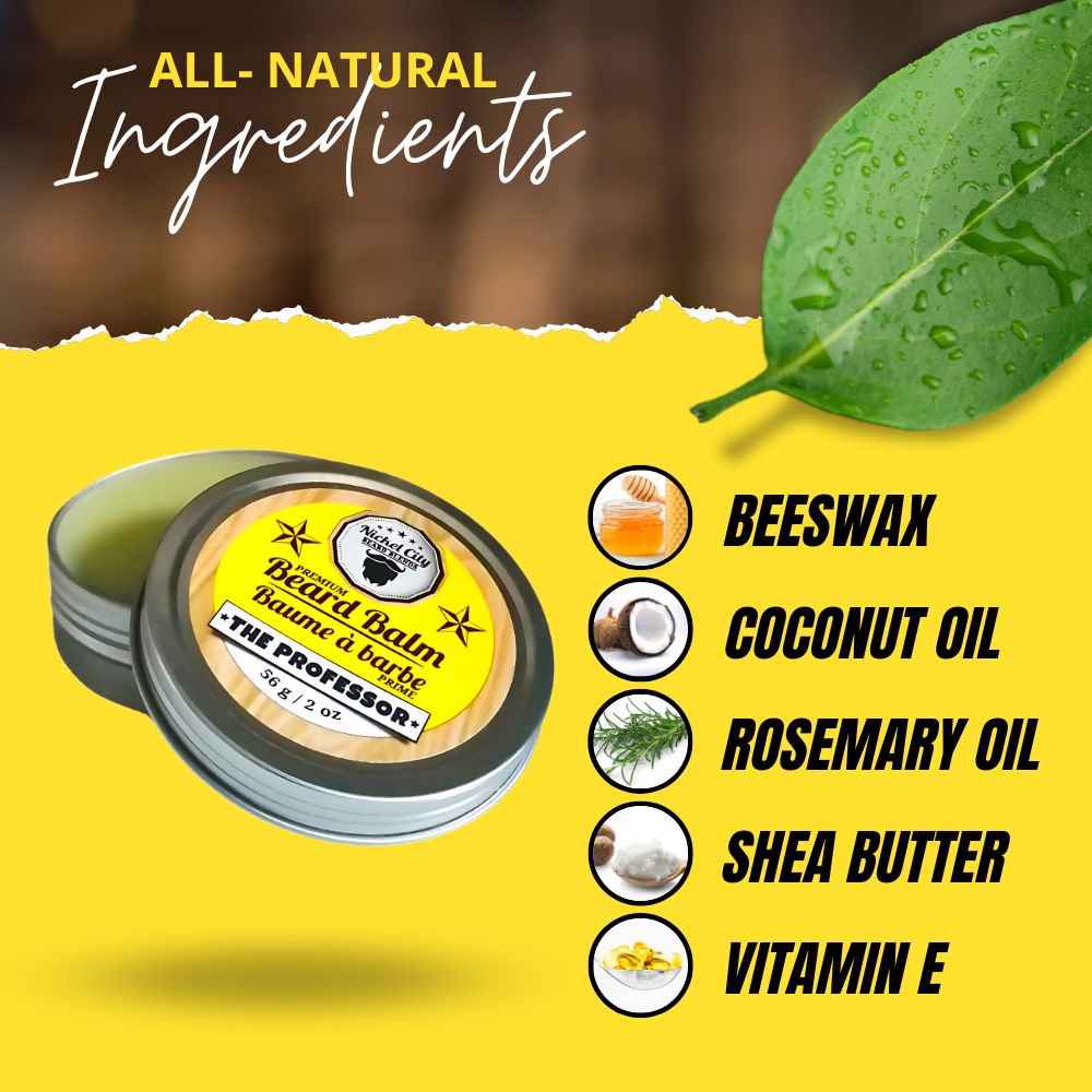 The Professor Beard Balm (56g) – Cedarwood, Vanilla & Sweet Cigar | Strong Hold & Conditioning Balm | Dr. Chris Schneider Collaboration - Modern Hustle Marketplace