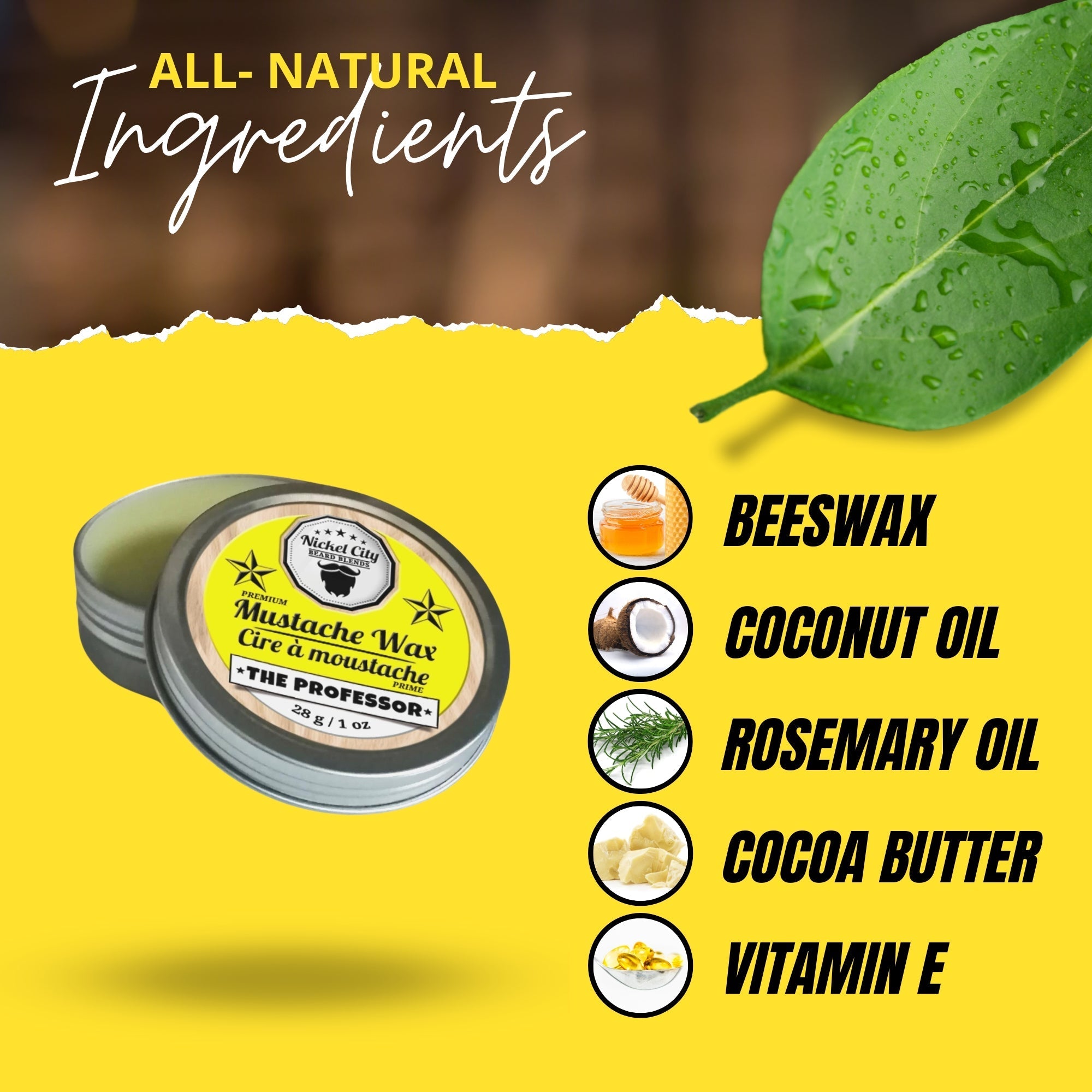 The Professor Mustache Wax (28g) – Crisp Cedarwood, Smooth Vanilla & Sweet Cigar | Strong Hold Grooming Wax | Dr. Chris Schneider Collaboration - Modern Hustle Marketplace