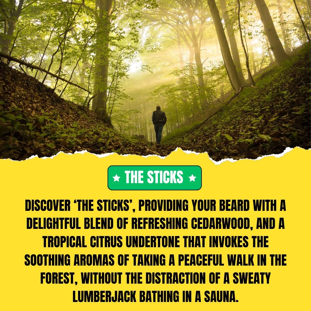 The Sticks Beard Oil (30ml) – Cedarwood & Tropical Citrus | Premium Conditioning Beard Oil - Modern Hustle Marketplace