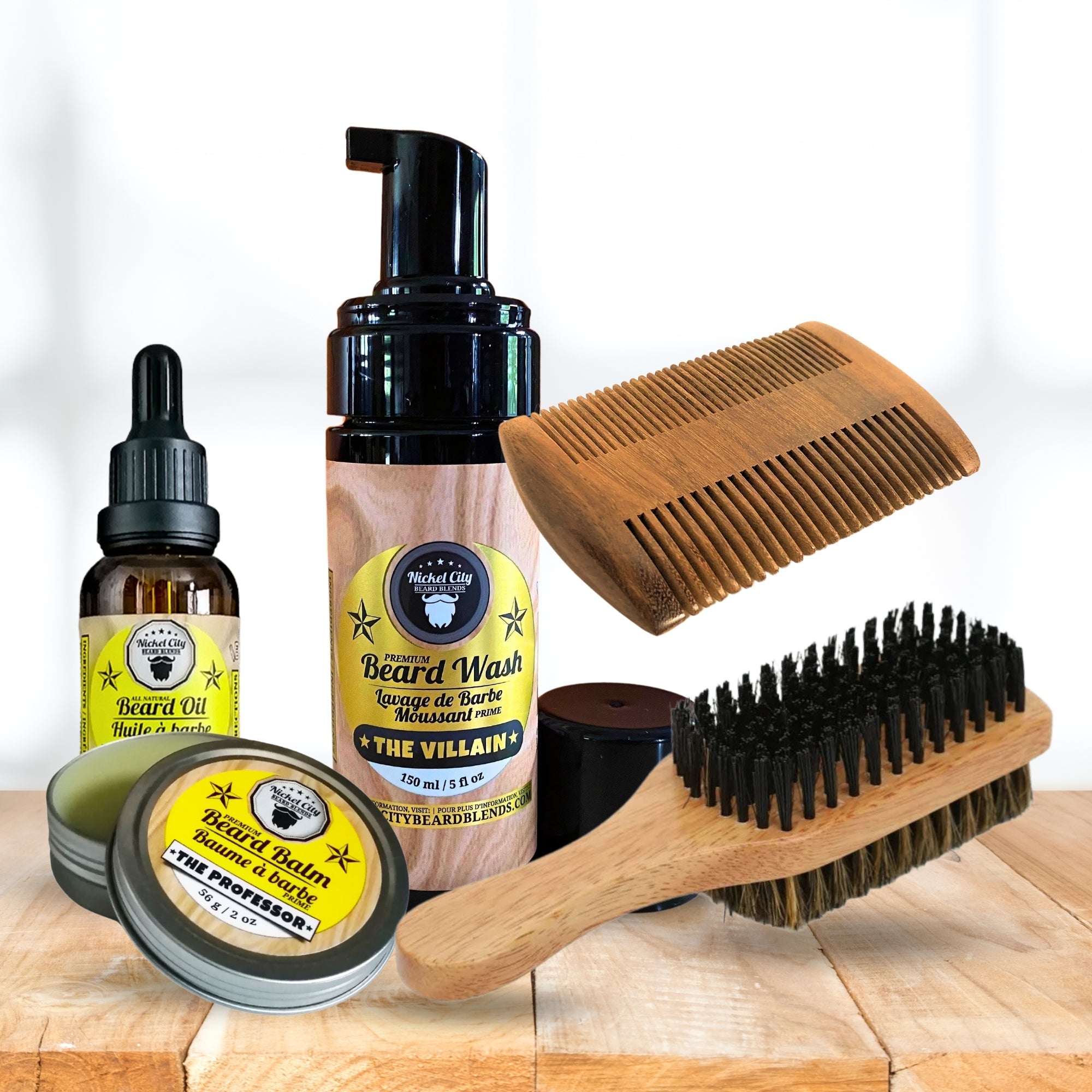 The Ultimate Beard Survival Kit (5 - Pack) – Beard Oil, Balm, Shampoo, Comb & Brush | Complete Beard Grooming Set - Modern Hustle Marketplace