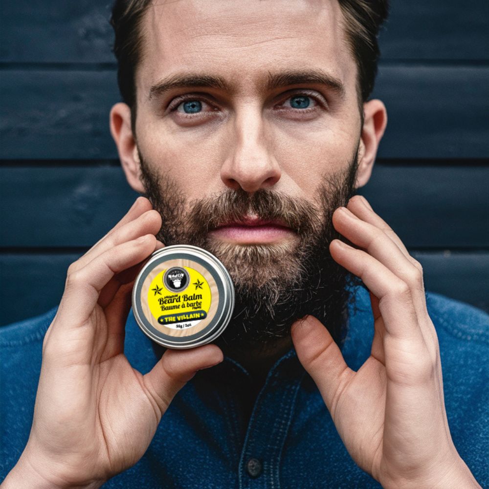 The Villain Beard Balm (56g) – Spiced Tobacco, Fresh Leather, Cognac & Bourbon with Creamy Vanilla | Strong Hold & Conditioning Balm - Modern Hustle Marketplace