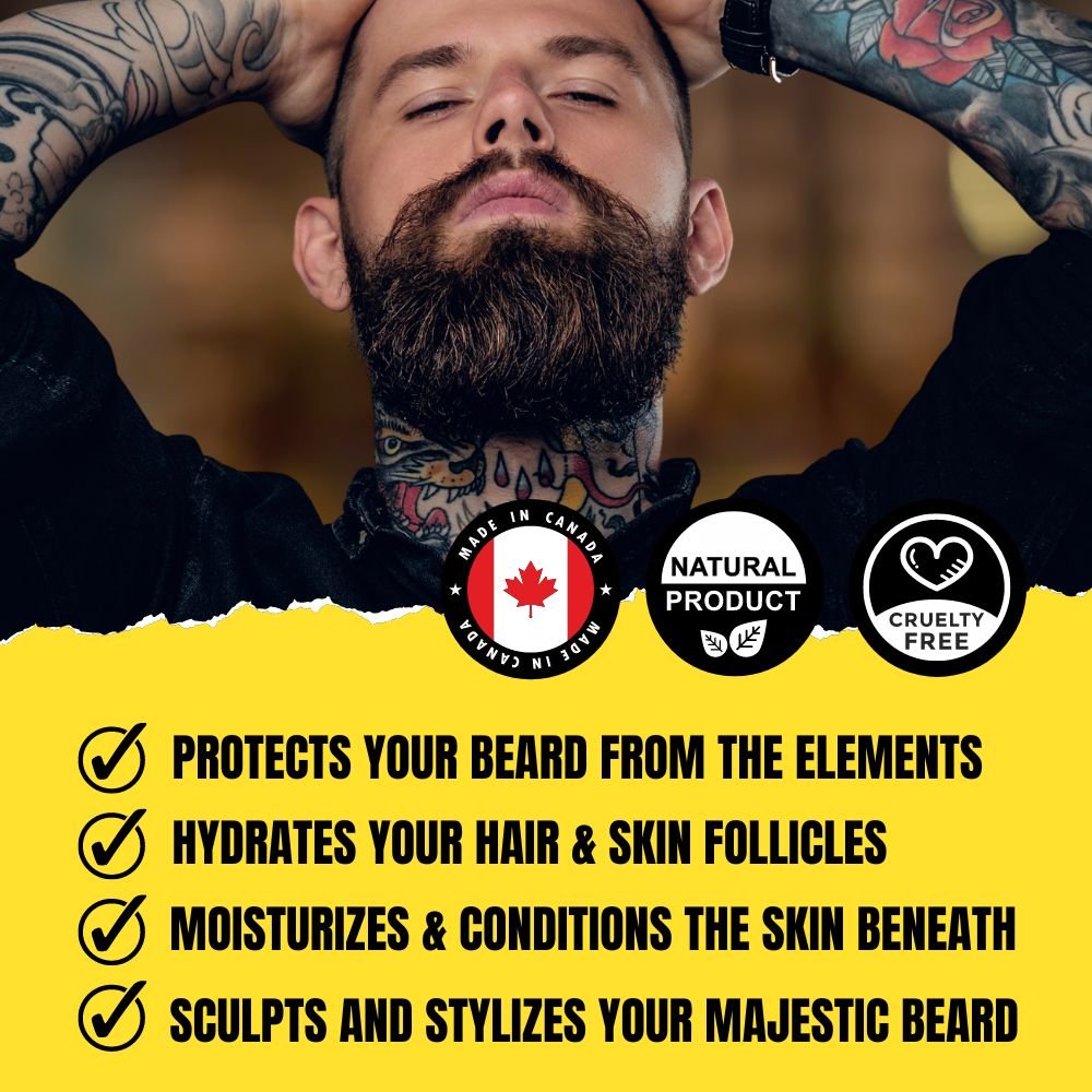 The Villain Beard Balm (56g) – Spiced Tobacco, Fresh Leather, Cognac & Bourbon with Creamy Vanilla | Strong Hold & Conditioning Balm - Modern Hustle Marketplace