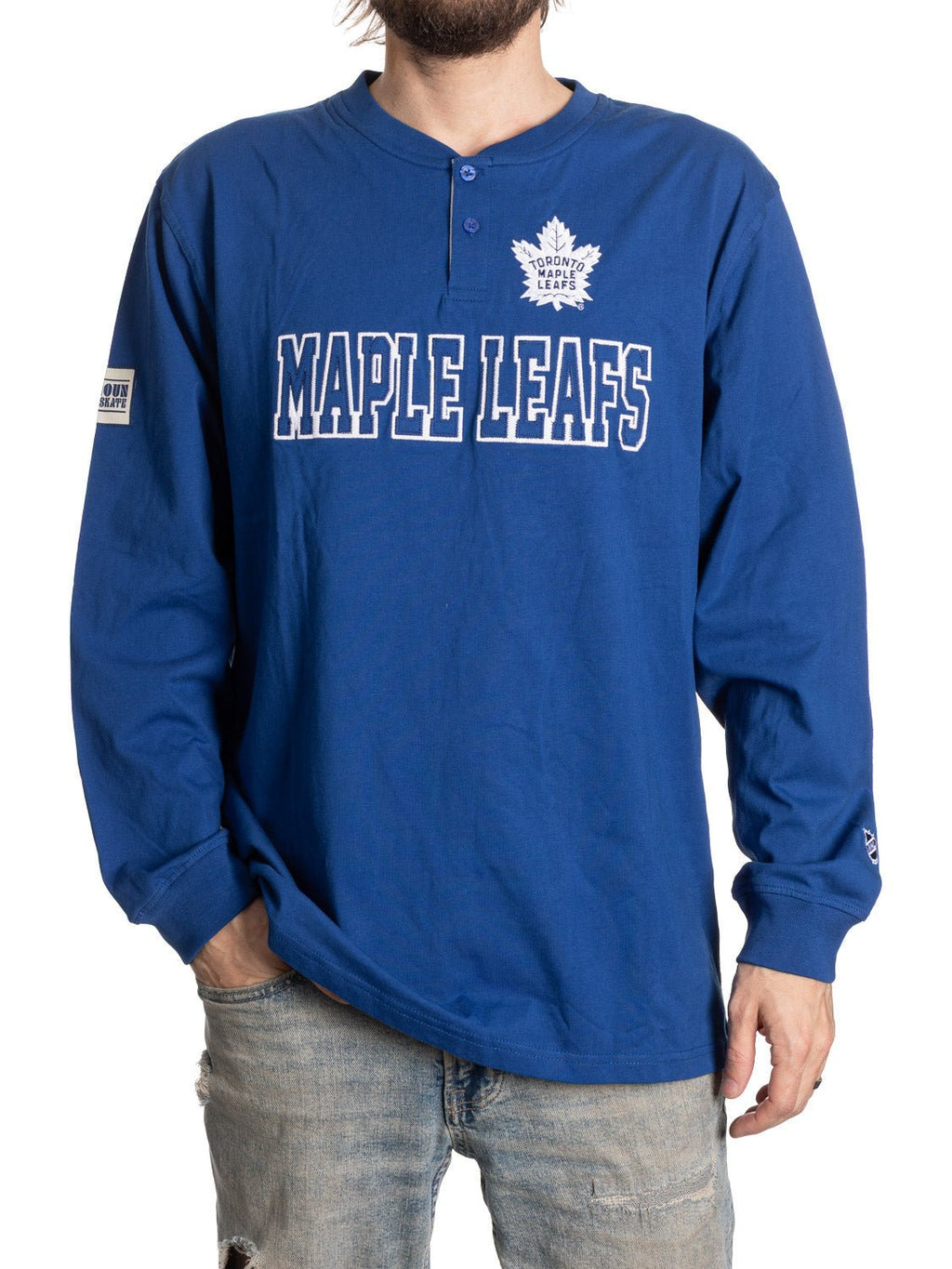 Toronto Maple Leafs Long Sleeve Henley - Modern Hustle Marketplace
