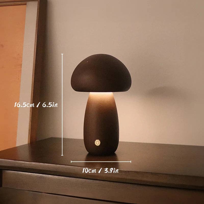 Wooden Mushroom Lamp: Light Brown (Small) - Modern Hustle Marketplace